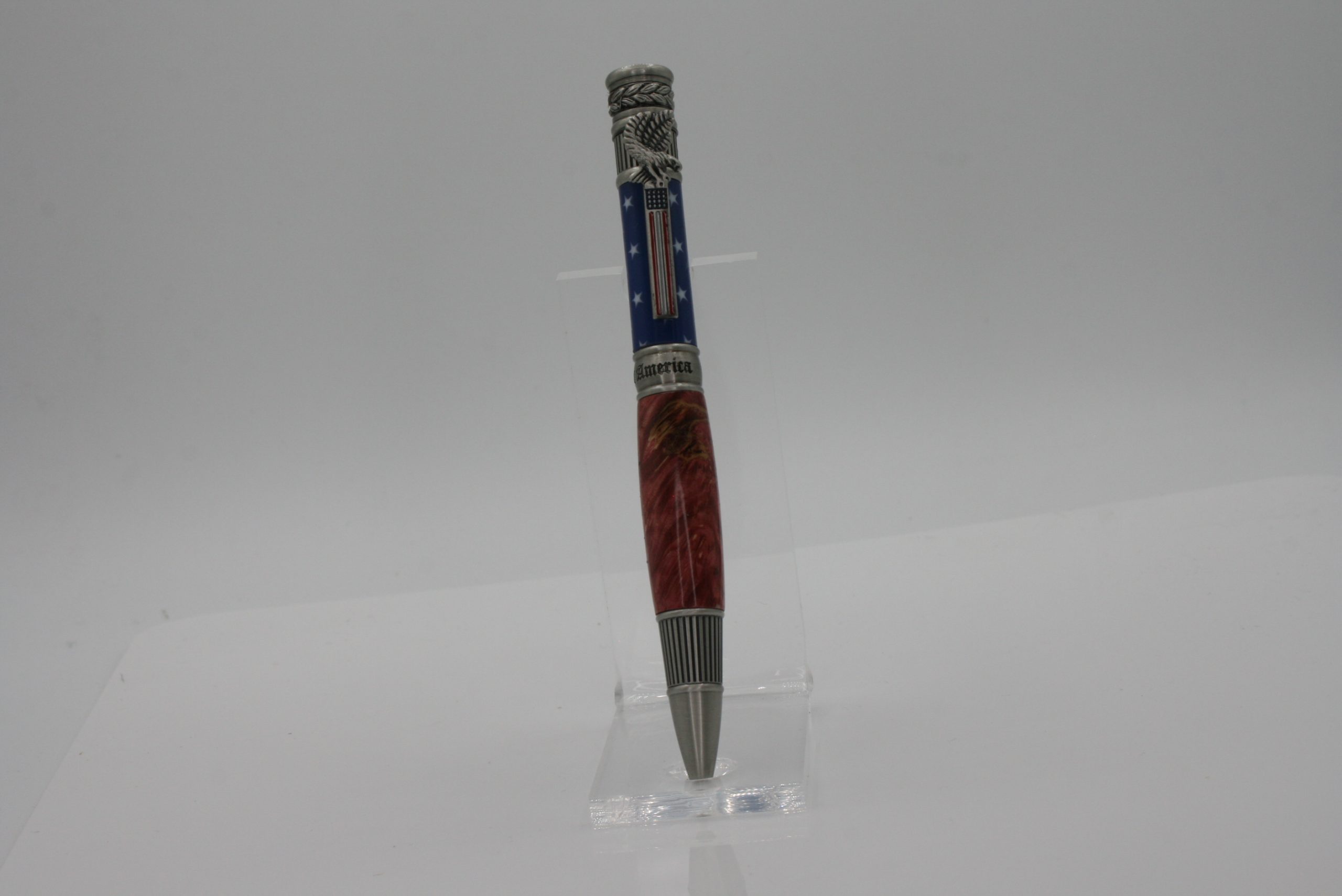 Vintage American Patriot Antique Tigerwood Oak Twist Pen - Image 2